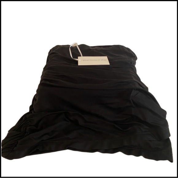 NWT YOUNG FABULOUS & BROKE BLACK STRAPLESS RUCHED TOP Sz SMALL - Picture 7 of 8